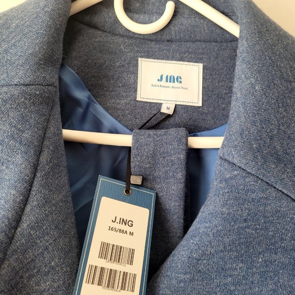 Jing Jacklyn blue belted jacket Size M 165/88A - Picture 4 of 10